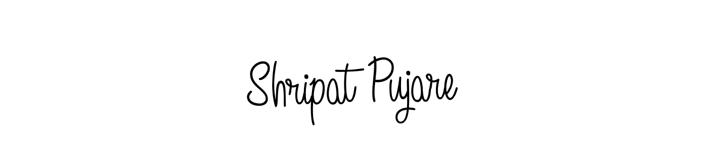 Use a signature maker to create a handwritten signature online. With this signature software, you can design (Angelique-Rose-font-FFP) your own signature for name Shripat Pujare. Shripat Pujare signature style 5 images and pictures png