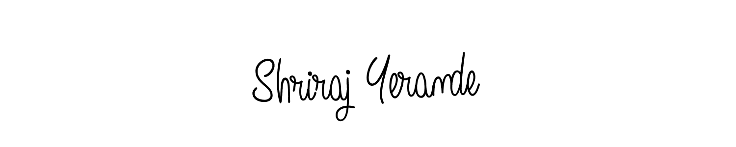 Design your own signature with our free online signature maker. With this signature software, you can create a handwritten (Angelique-Rose-font-FFP) signature for name Shriraj Yerande. Shriraj Yerande signature style 5 images and pictures png