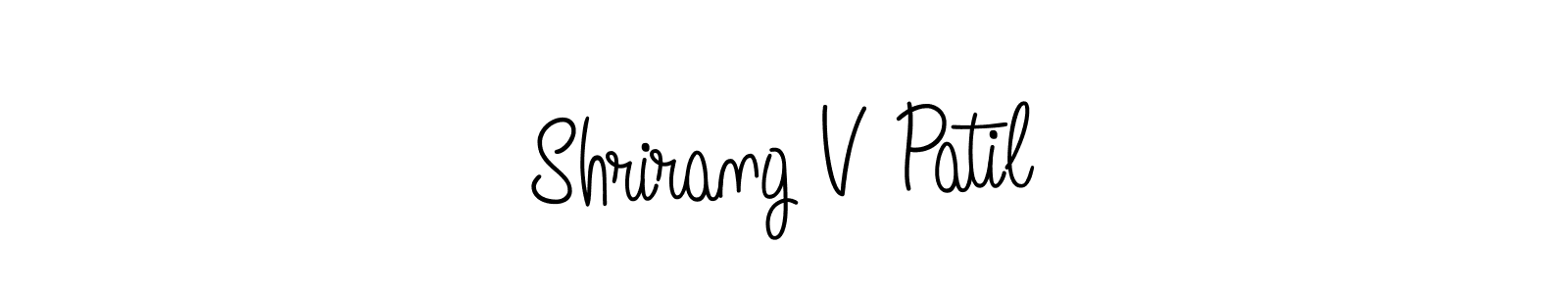 Design your own signature with our free online signature maker. With this signature software, you can create a handwritten (Angelique-Rose-font-FFP) signature for name Shrirang V Patil. Shrirang V Patil signature style 5 images and pictures png