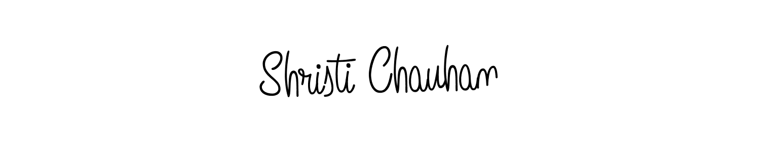 Make a beautiful signature design for name Shristi Chauhan. With this signature (Angelique-Rose-font-FFP) style, you can create a handwritten signature for free. Shristi Chauhan signature style 5 images and pictures png