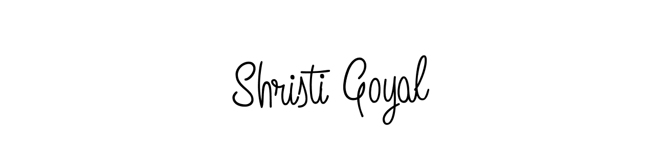 Use a signature maker to create a handwritten signature online. With this signature software, you can design (Angelique-Rose-font-FFP) your own signature for name Shristi Goyal. Shristi Goyal signature style 5 images and pictures png