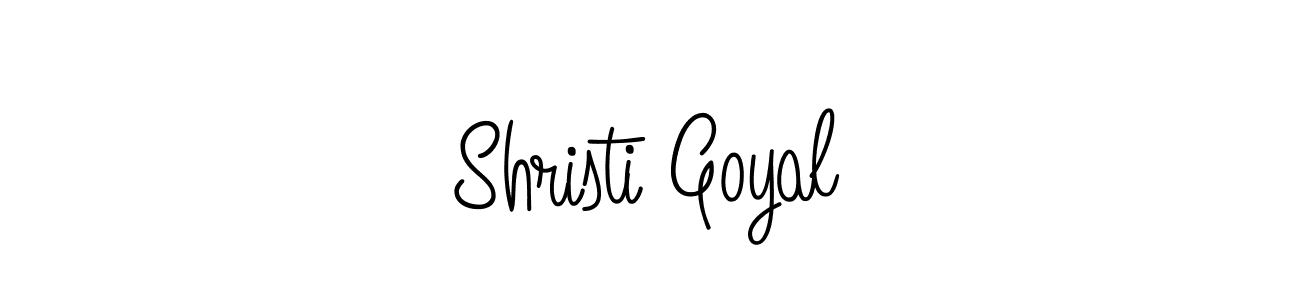 Make a beautiful signature design for name Shristi Goyal. With this signature (Angelique-Rose-font-FFP) style, you can create a handwritten signature for free. Shristi Goyal signature style 5 images and pictures png