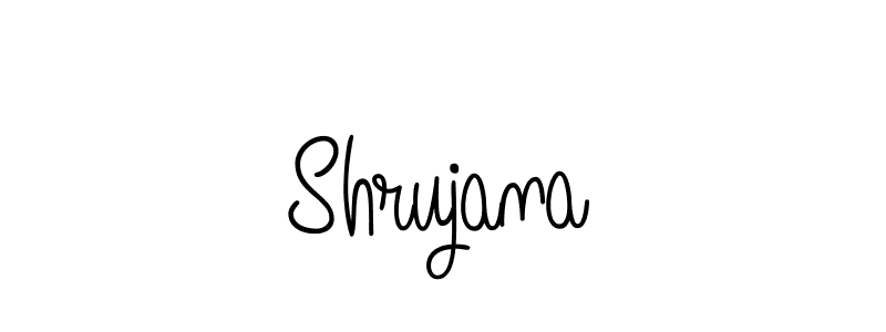 Make a beautiful signature design for name Shrujana. With this signature (Angelique-Rose-font-FFP) style, you can create a handwritten signature for free. Shrujana signature style 5 images and pictures png