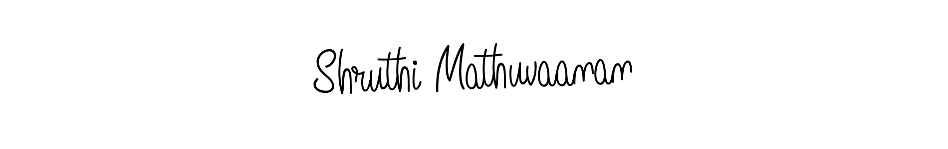 Make a beautiful signature design for name Shruthi Mathuvaanan. With this signature (Angelique-Rose-font-FFP) style, you can create a handwritten signature for free. Shruthi Mathuvaanan signature style 5 images and pictures png