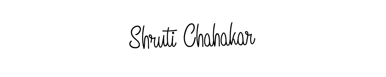 Use a signature maker to create a handwritten signature online. With this signature software, you can design (Angelique-Rose-font-FFP) your own signature for name Shruti Chahakar. Shruti Chahakar signature style 5 images and pictures png