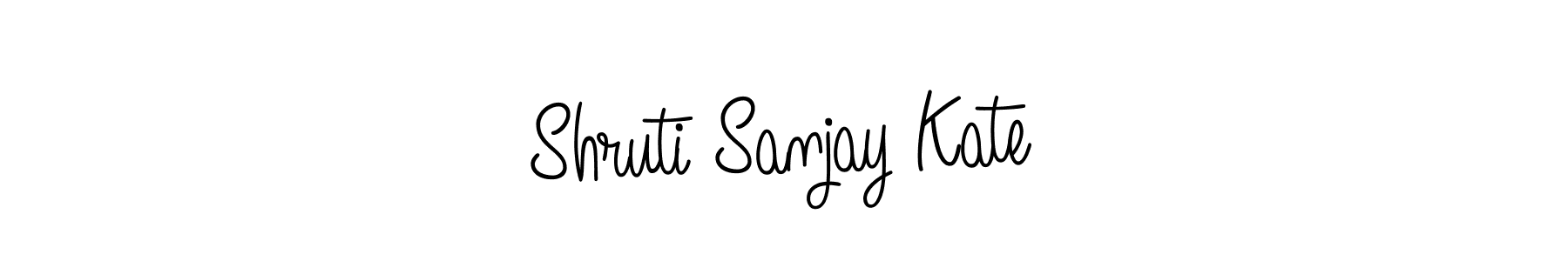 This is the best signature style for the Shruti Sanjay Kate name. Also you like these signature font (Angelique-Rose-font-FFP). Mix name signature. Shruti Sanjay Kate signature style 5 images and pictures png