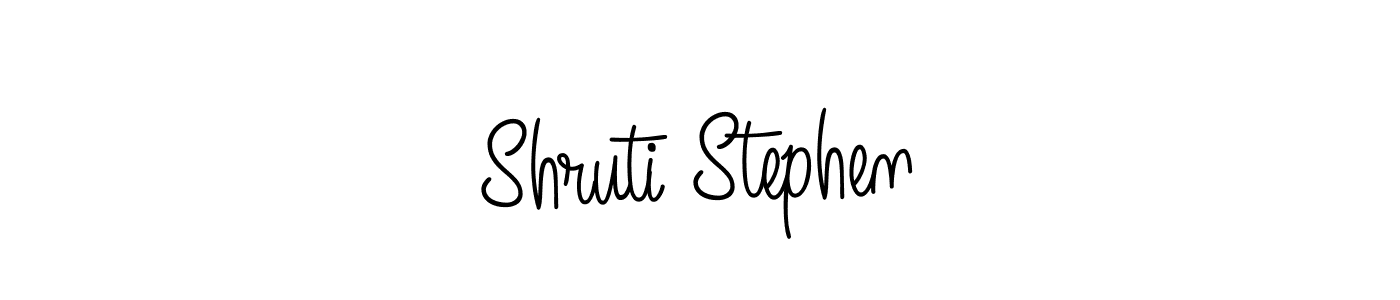 You should practise on your own different ways (Angelique-Rose-font-FFP) to write your name (Shruti Stephen) in signature. don't let someone else do it for you. Shruti Stephen signature style 5 images and pictures png