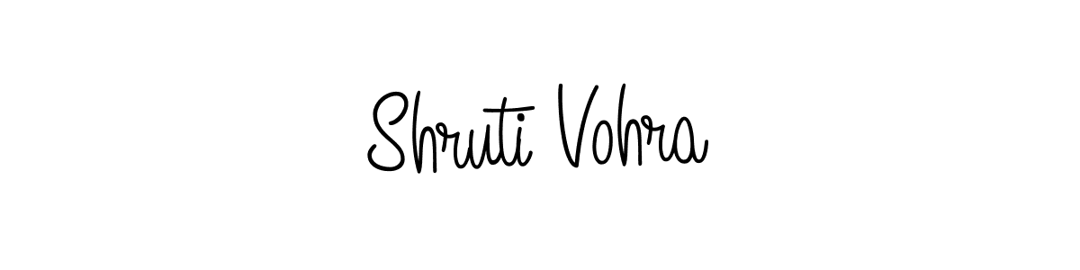 You should practise on your own different ways (Angelique-Rose-font-FFP) to write your name (Shruti Vohra) in signature. don't let someone else do it for you. Shruti Vohra signature style 5 images and pictures png