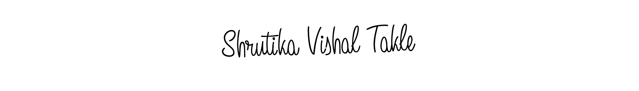 Shrutika Vishal Takle stylish signature style. Best Handwritten Sign (Angelique-Rose-font-FFP) for my name. Handwritten Signature Collection Ideas for my name Shrutika Vishal Takle. Shrutika Vishal Takle signature style 5 images and pictures png