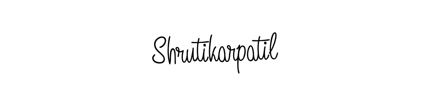 You should practise on your own different ways (Angelique-Rose-font-FFP) to write your name (Shrutikarpatil) in signature. don't let someone else do it for you. Shrutikarpatil signature style 5 images and pictures png