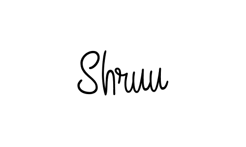 How to make Shruu signature? Angelique-Rose-font-FFP is a professional autograph style. Create handwritten signature for Shruu name. Shruu signature style 5 images and pictures png