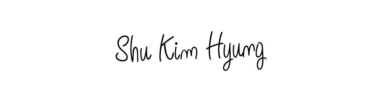 How to make Shu Kim Hyung signature? Angelique-Rose-font-FFP is a professional autograph style. Create handwritten signature for Shu Kim Hyung name. Shu Kim Hyung signature style 5 images and pictures png