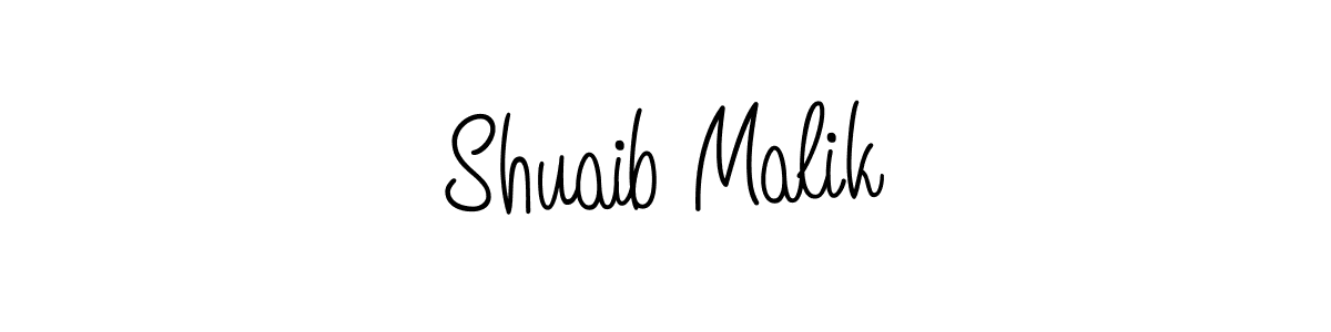 Use a signature maker to create a handwritten signature online. With this signature software, you can design (Angelique-Rose-font-FFP) your own signature for name Shuaib Malik. Shuaib Malik signature style 5 images and pictures png