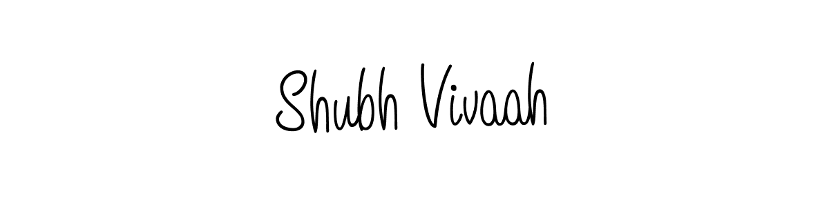 Shubh Vivaah stylish signature style. Best Handwritten Sign (Angelique-Rose-font-FFP) for my name. Handwritten Signature Collection Ideas for my name Shubh Vivaah. Shubh Vivaah signature style 5 images and pictures png