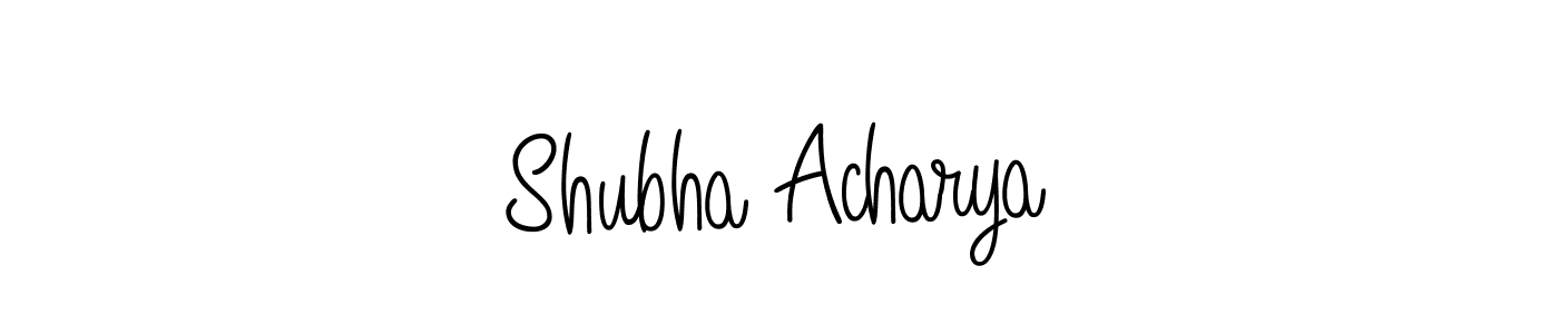 if you are searching for the best signature style for your name Shubha Acharya. so please give up your signature search. here we have designed multiple signature styles  using Angelique-Rose-font-FFP. Shubha Acharya signature style 5 images and pictures png