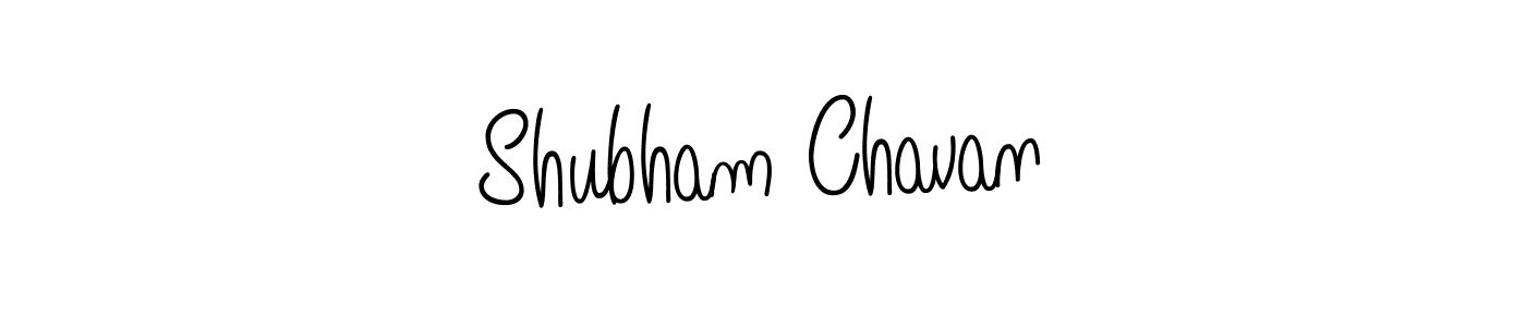 The best way (Angelique-Rose-font-FFP) to make a short signature is to pick only two or three words in your name. The name Shubham Chavan include a total of six letters. For converting this name. Shubham Chavan signature style 5 images and pictures png
