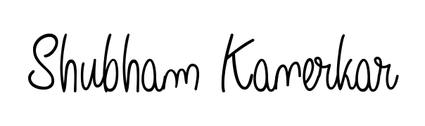 The Angelique-Rose-font-FFP typeface gives name Shubham Kanerkar a refined look. Suitable for certificates, diplomas, and official verification. Shubham Kanerkar signature style 5 images and pictures png