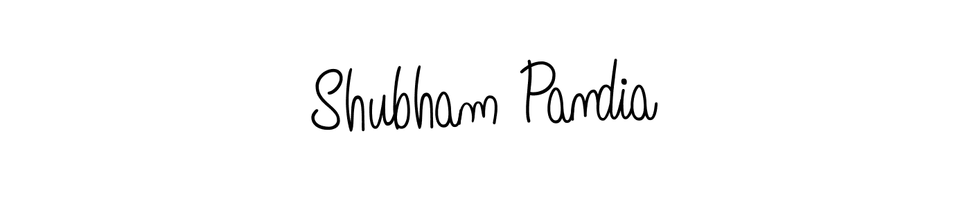 Shubham Pandia stylish signature style. Best Handwritten Sign (Angelique-Rose-font-FFP) for my name. Handwritten Signature Collection Ideas for my name Shubham Pandia. Shubham Pandia signature style 5 images and pictures png