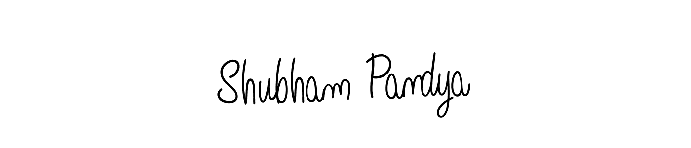 Make a beautiful signature design for name Shubham Pandya. With this signature (Angelique-Rose-font-FFP) style, you can create a handwritten signature for free. Shubham Pandya signature style 5 images and pictures png