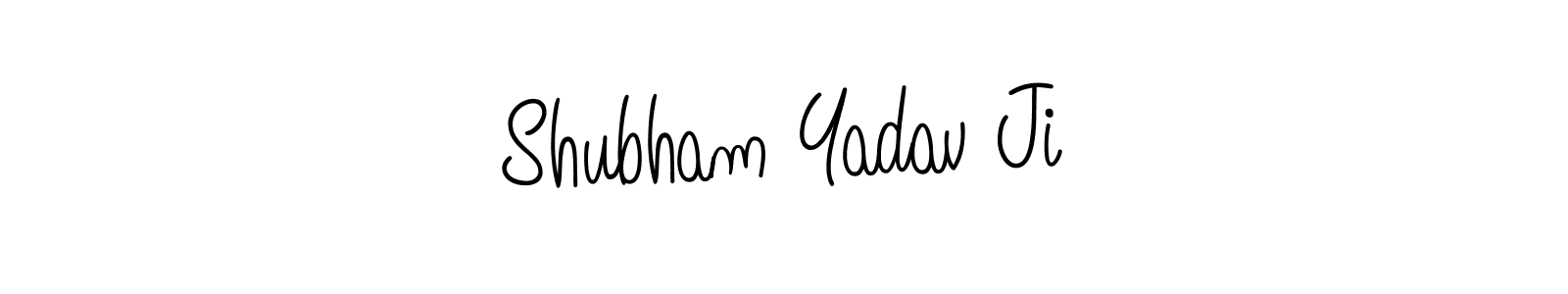 You should practise on your own different ways (Angelique-Rose-font-FFP) to write your name (Shubham Yadav Ji) in signature. don't let someone else do it for you. Shubham Yadav Ji signature style 5 images and pictures png