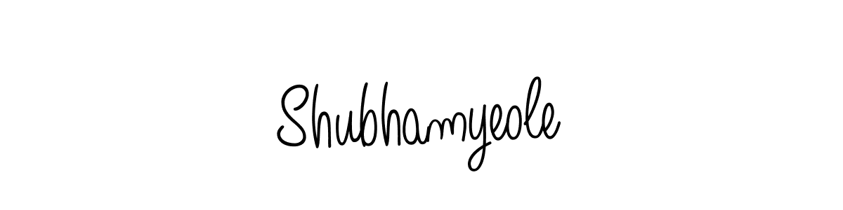 Create a beautiful signature design for name Shubhamyeole. With this signature (Angelique-Rose-font-FFP) fonts, you can make a handwritten signature for free. Shubhamyeole signature style 5 images and pictures png