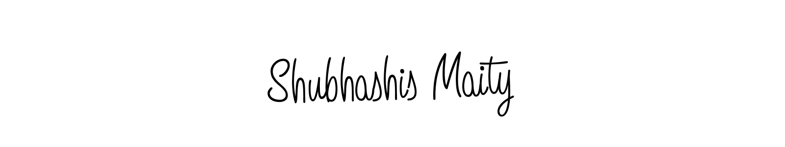 The best way (Angelique-Rose-font-FFP) to make a short signature is to pick only two or three words in your name. The name Shubhashis Maity include a total of six letters. For converting this name. Shubhashis Maity signature style 5 images and pictures png