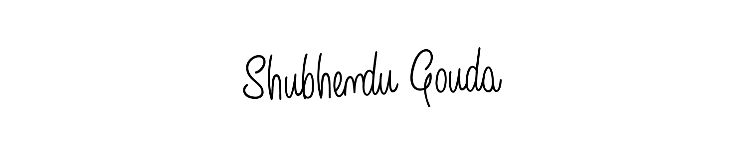 Create a beautiful signature design for name Shubhendu Gouda. With this signature (Angelique-Rose-font-FFP) fonts, you can make a handwritten signature for free. Shubhendu Gouda signature style 5 images and pictures png