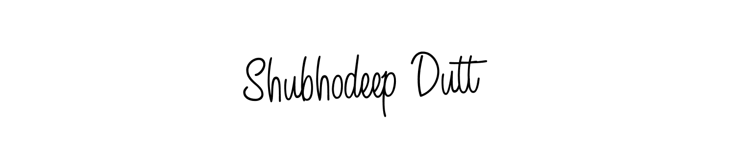 Design your own signature with our free online signature maker. With this signature software, you can create a handwritten (Angelique-Rose-font-FFP) signature for name Shubhodeep Dutt. Shubhodeep Dutt signature style 5 images and pictures png