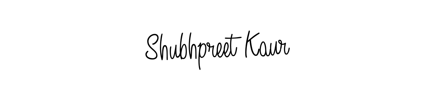 Use a signature maker to create a handwritten signature online. With this signature software, you can design (Angelique-Rose-font-FFP) your own signature for name Shubhpreet Kaur. Shubhpreet Kaur signature style 5 images and pictures png
