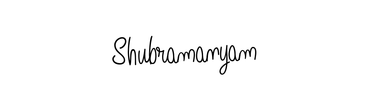 The best way (Angelique-Rose-font-FFP) to make a short signature is to pick only two or three words in your name. The name Shubramanyam include a total of six letters. For converting this name. Shubramanyam signature style 5 images and pictures png