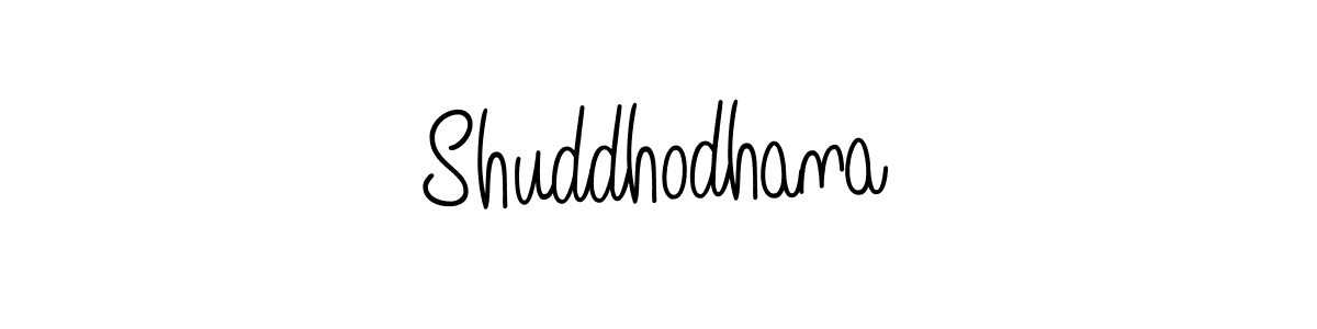 How to make Shuddhodhana name signature. Use Angelique-Rose-font-FFP style for creating short signs online. This is the latest handwritten sign. Shuddhodhana signature style 5 images and pictures png
