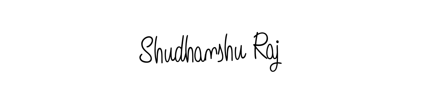 How to make Shudhanshu Raj name signature. Use Angelique-Rose-font-FFP style for creating short signs online. This is the latest handwritten sign. Shudhanshu Raj signature style 5 images and pictures png