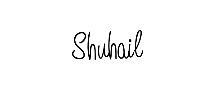 You should practise on your own different ways (Angelique-Rose-font-FFP) to write your name (Shuhail) in signature. don't let someone else do it for you. Shuhail signature style 5 images and pictures png