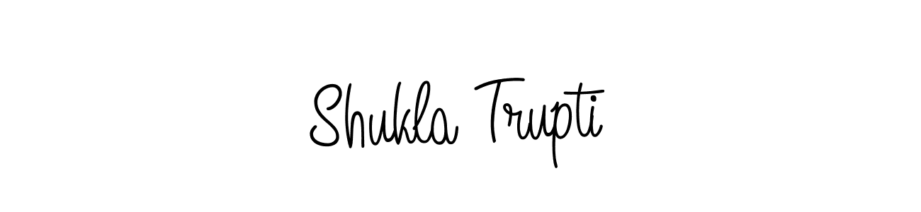 How to make Shukla Trupti name signature. Use Angelique-Rose-font-FFP style for creating short signs online. This is the latest handwritten sign. Shukla Trupti signature style 5 images and pictures png