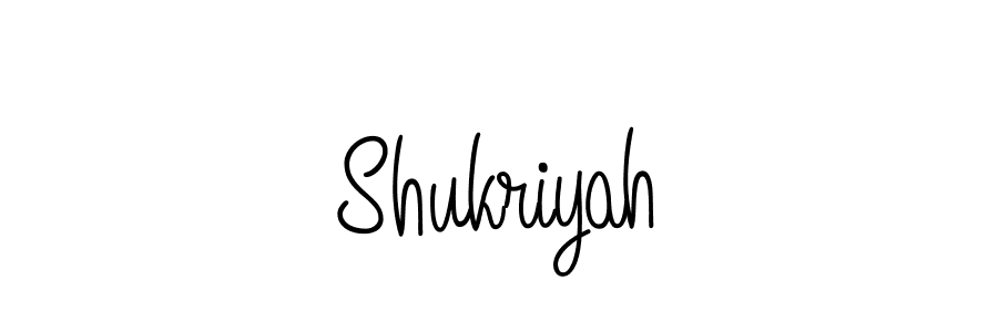 Create a beautiful signature design for name Shukriyah. With this signature (Angelique-Rose-font-FFP) fonts, you can make a handwritten signature for free. Shukriyah signature style 5 images and pictures png