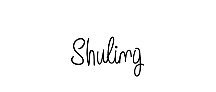 You should practise on your own different ways (Angelique-Rose-font-FFP) to write your name (Shuling) in signature. don't let someone else do it for you. Shuling signature style 5 images and pictures png
