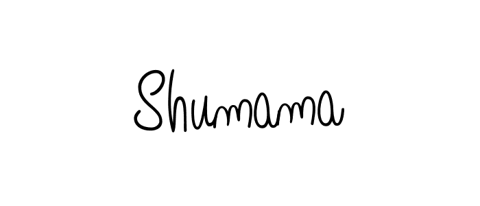 Design your own signature with our free online signature maker. With this signature software, you can create a handwritten (Angelique-Rose-font-FFP) signature for name Shumama. Shumama signature style 5 images and pictures png