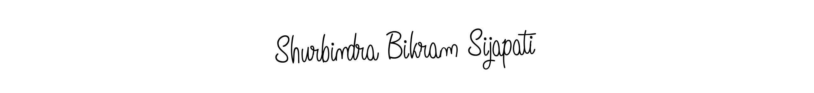 You should practise on your own different ways (Angelique-Rose-font-FFP) to write your name (Shurbindra Bikram Sijapati) in signature. don't let someone else do it for you. Shurbindra Bikram Sijapati signature style 5 images and pictures png