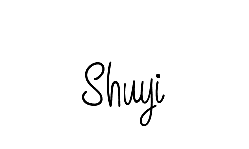 Create a beautiful signature design for name Shuyi. With this signature (Angelique-Rose-font-FFP) fonts, you can make a handwritten signature for free. Shuyi signature style 5 images and pictures png