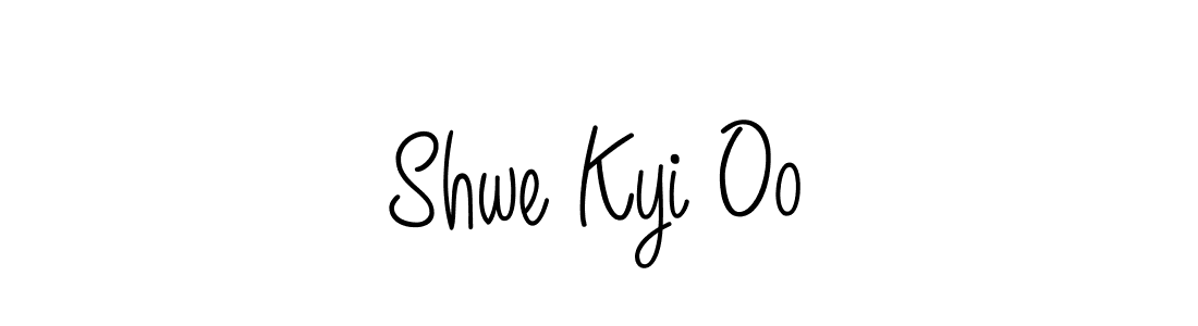 Use a signature maker to create a handwritten signature online. With this signature software, you can design (Angelique-Rose-font-FFP) your own signature for name Shwe Kyi Oo. Shwe Kyi Oo signature style 5 images and pictures png