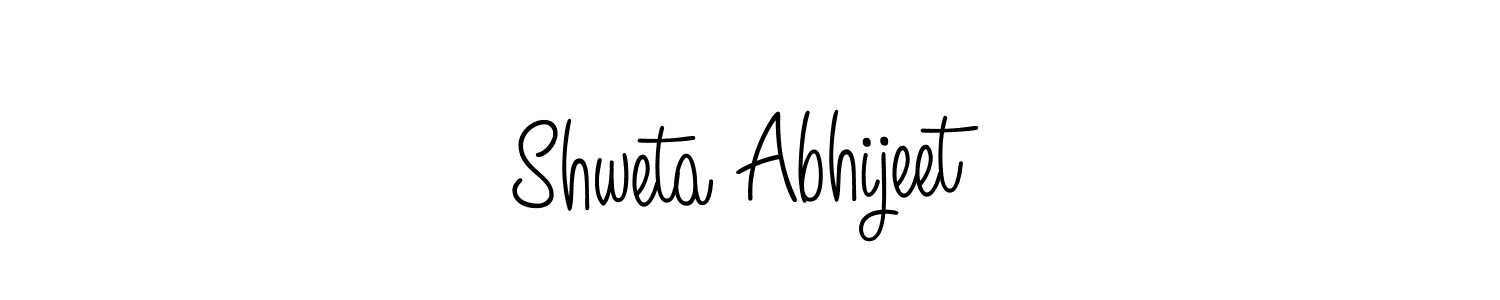 Create a beautiful signature design for name Shweta Abhijeet. With this signature (Angelique-Rose-font-FFP) fonts, you can make a handwritten signature for free. Shweta Abhijeet signature style 5 images and pictures png