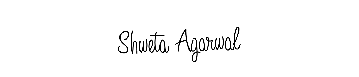 Use a signature maker to create a handwritten signature online. With this signature software, you can design (Angelique-Rose-font-FFP) your own signature for name Shweta Agarwal. Shweta Agarwal signature style 5 images and pictures png