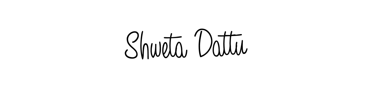 The best way (Angelique-Rose-font-FFP) to make a short signature is to pick only two or three words in your name. The name Shweta Dattu include a total of six letters. For converting this name. Shweta Dattu signature style 5 images and pictures png