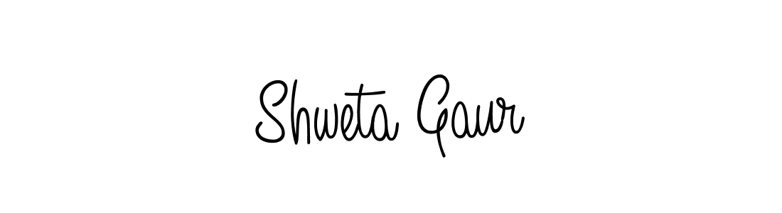 Make a beautiful signature design for name Shweta Gaur. With this signature (Angelique-Rose-font-FFP) style, you can create a handwritten signature for free. Shweta Gaur signature style 5 images and pictures png