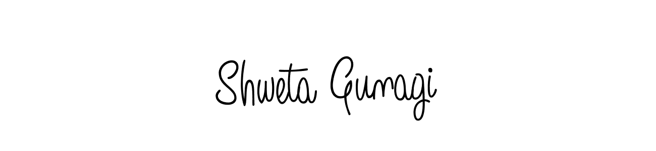 Shweta Gunagi stylish signature style. Best Handwritten Sign (Angelique-Rose-font-FFP) for my name. Handwritten Signature Collection Ideas for my name Shweta Gunagi. Shweta Gunagi signature style 5 images and pictures png