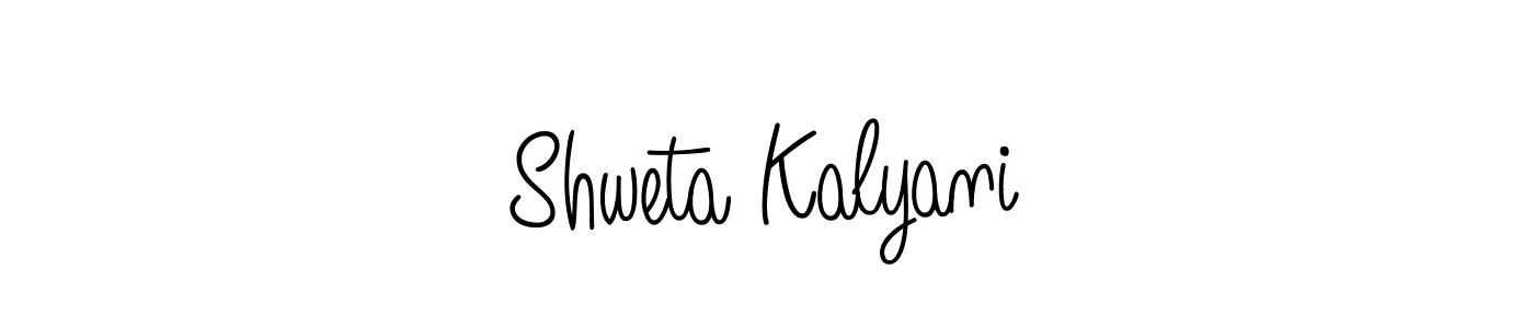 Make a beautiful signature design for name Shweta Kalyani. With this signature (Angelique-Rose-font-FFP) style, you can create a handwritten signature for free. Shweta Kalyani signature style 5 images and pictures png