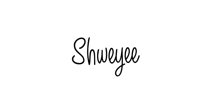 You should practise on your own different ways (Angelique-Rose-font-FFP) to write your name (Shweyee) in signature. don't let someone else do it for you. Shweyee signature style 5 images and pictures png