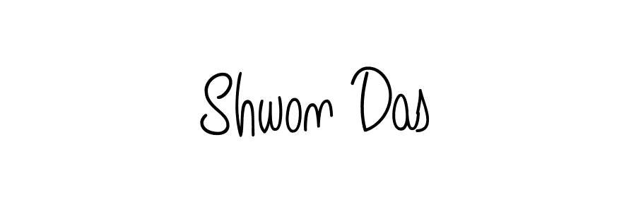 Design your own signature with our free online signature maker. With this signature software, you can create a handwritten (Angelique-Rose-font-FFP) signature for name Shwon Das. Shwon Das signature style 5 images and pictures png