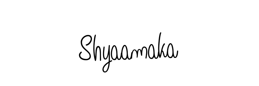 Also we have Shyaamaka name is the best signature style. Create professional handwritten signature collection using Angelique-Rose-font-FFP autograph style. Shyaamaka signature style 5 images and pictures png