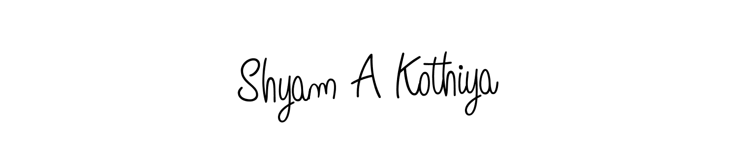 Use a signature maker to create a handwritten signature online. With this signature software, you can design (Angelique-Rose-font-FFP) your own signature for name Shyam A Kothiya. Shyam A Kothiya signature style 5 images and pictures png